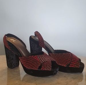 Gossip Black and Red Heels